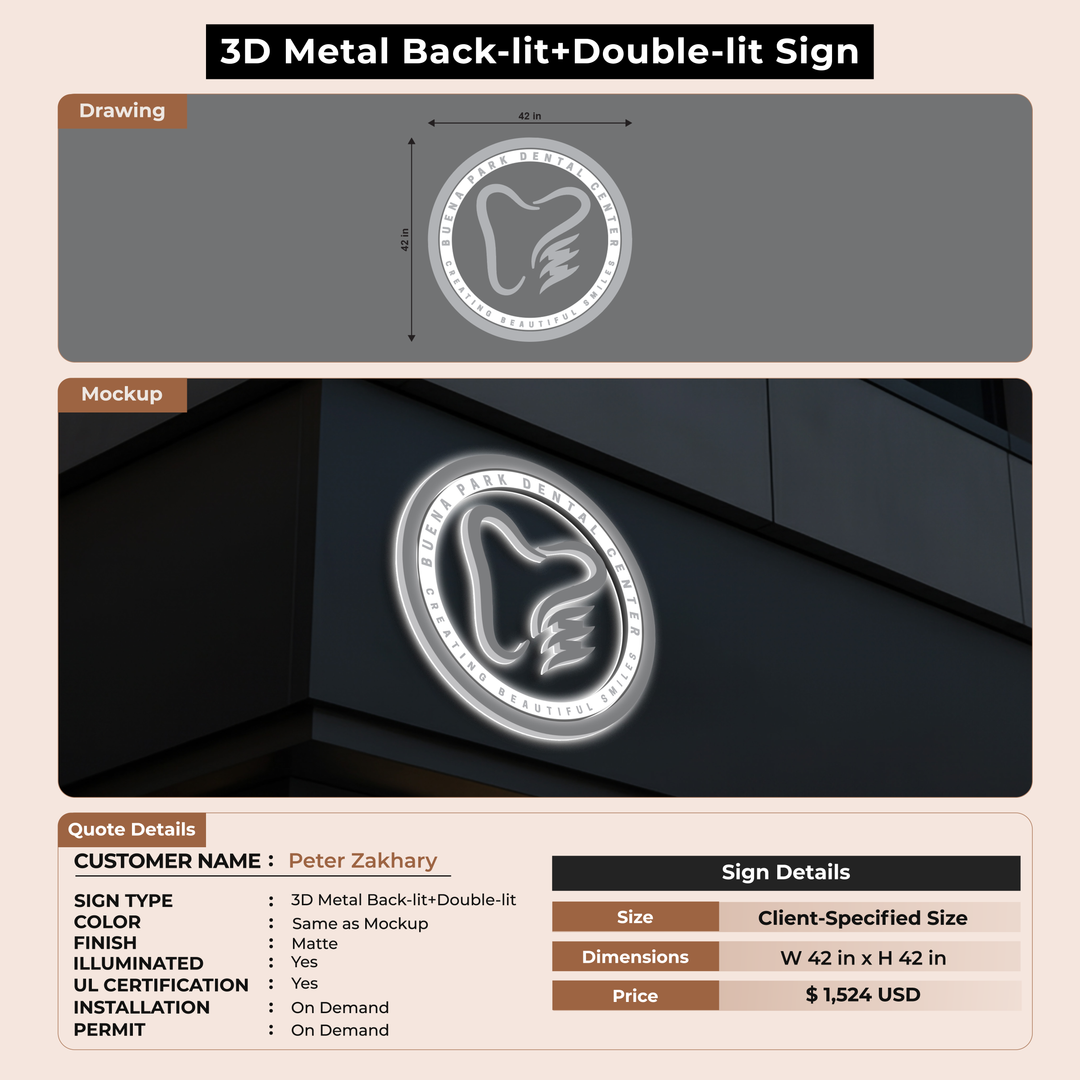 Custom Mockup Sign for Peter Zakhary