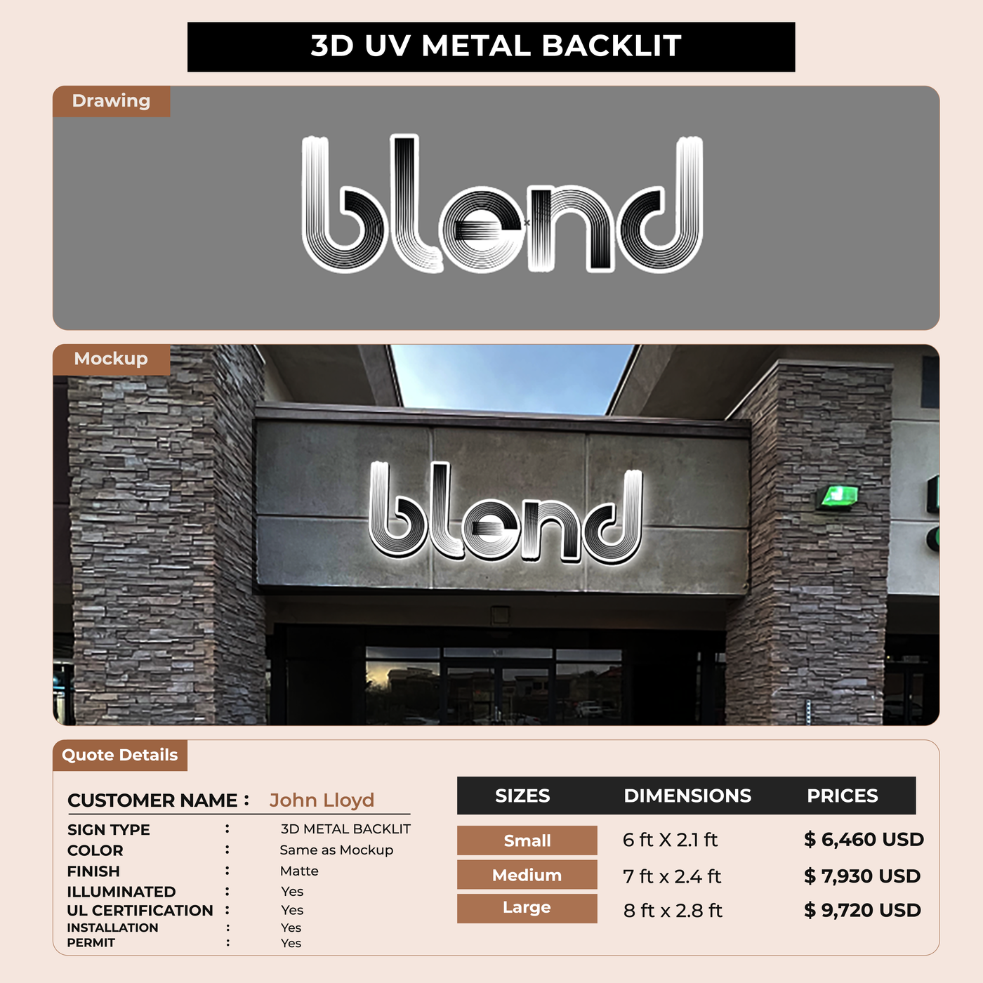 Business signage for John Lloyd