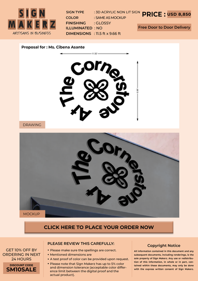 Custom Signs for Ms. Cibena Asante