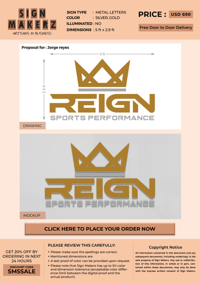 Custom Signs for Jorge reyes