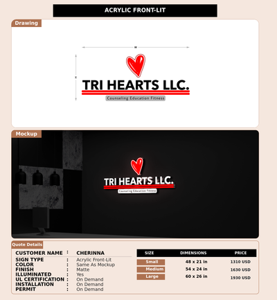 CUSTOM MOCKUP SIGN FOR Cherinna