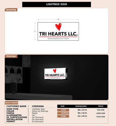 CUSTOM MOCKUP SIGN FOR Cherinna