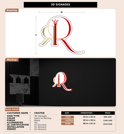 CUSTOM MOCKUP SIGN FOR Cristen
