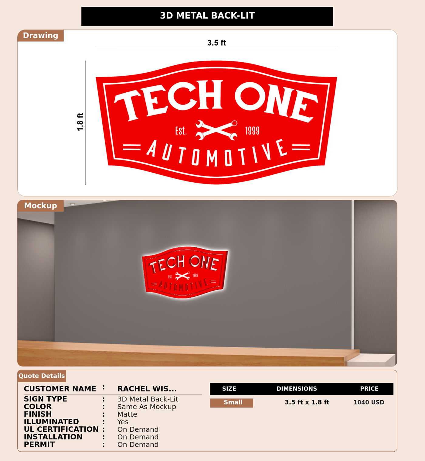 CUSTOM MOCKUP SIGN FOR Rachel Wisian