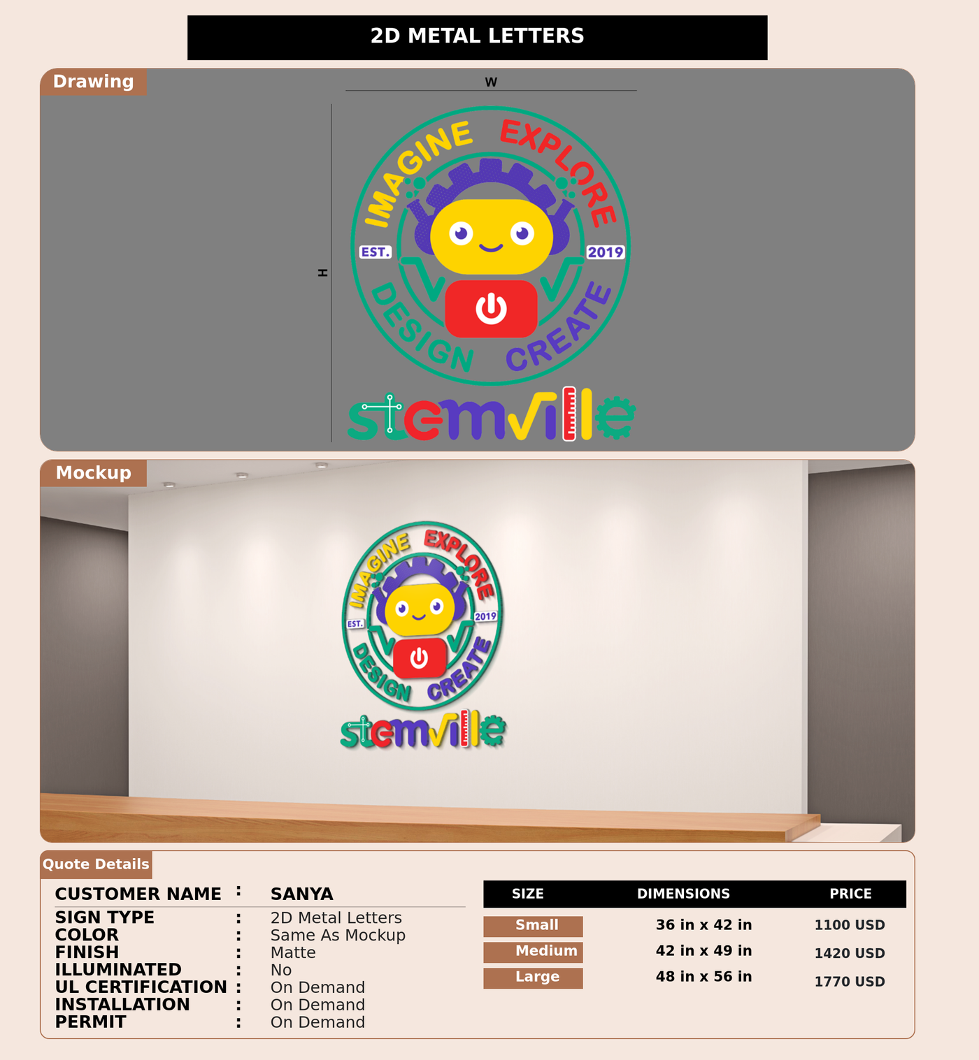 CUSTOM MOCKUP SIGN FOR sanya