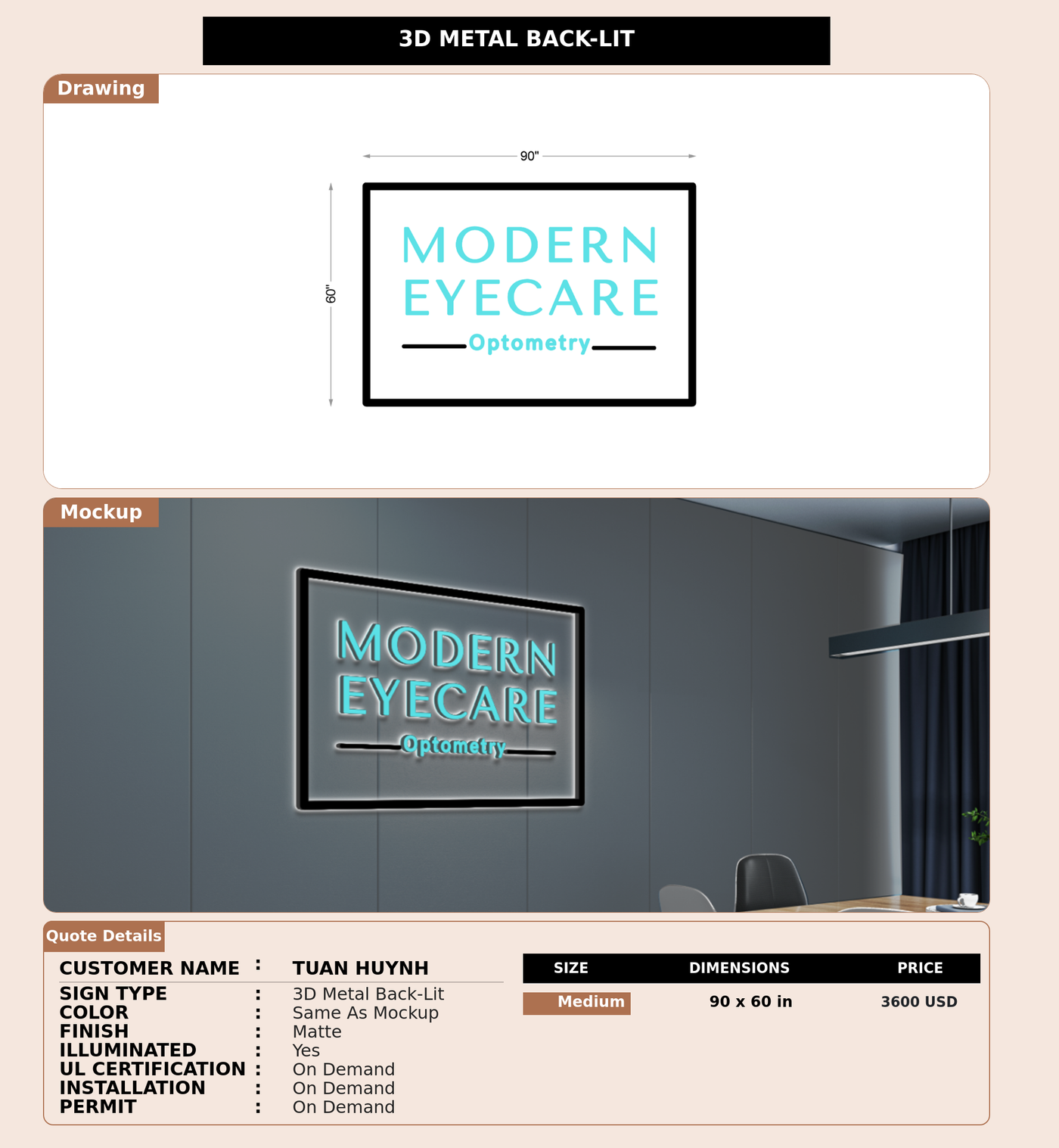 CUSTOM MOCKUP SIGN FOR Tuan Huynh
