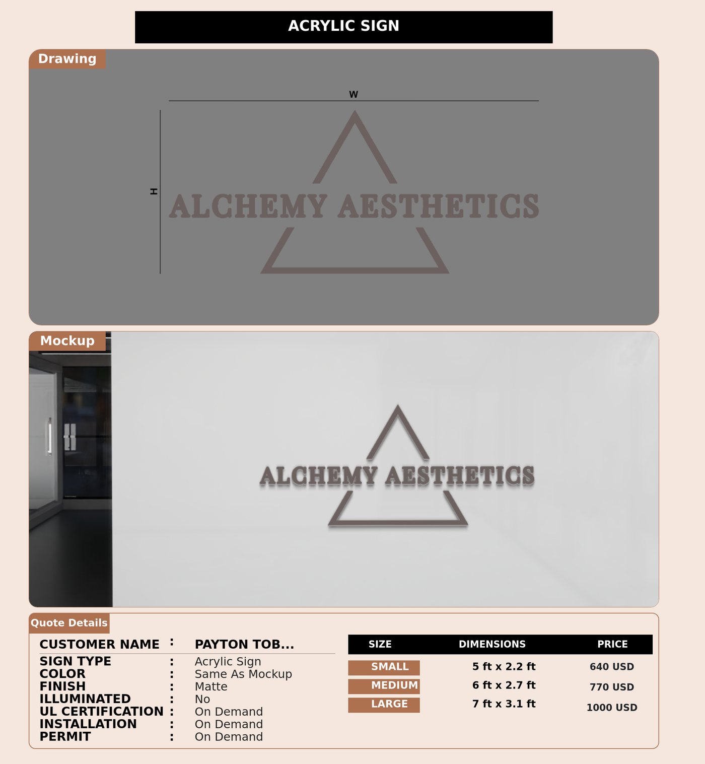 CUSTOM MOCKUP SIGN FOR Payton Tobey