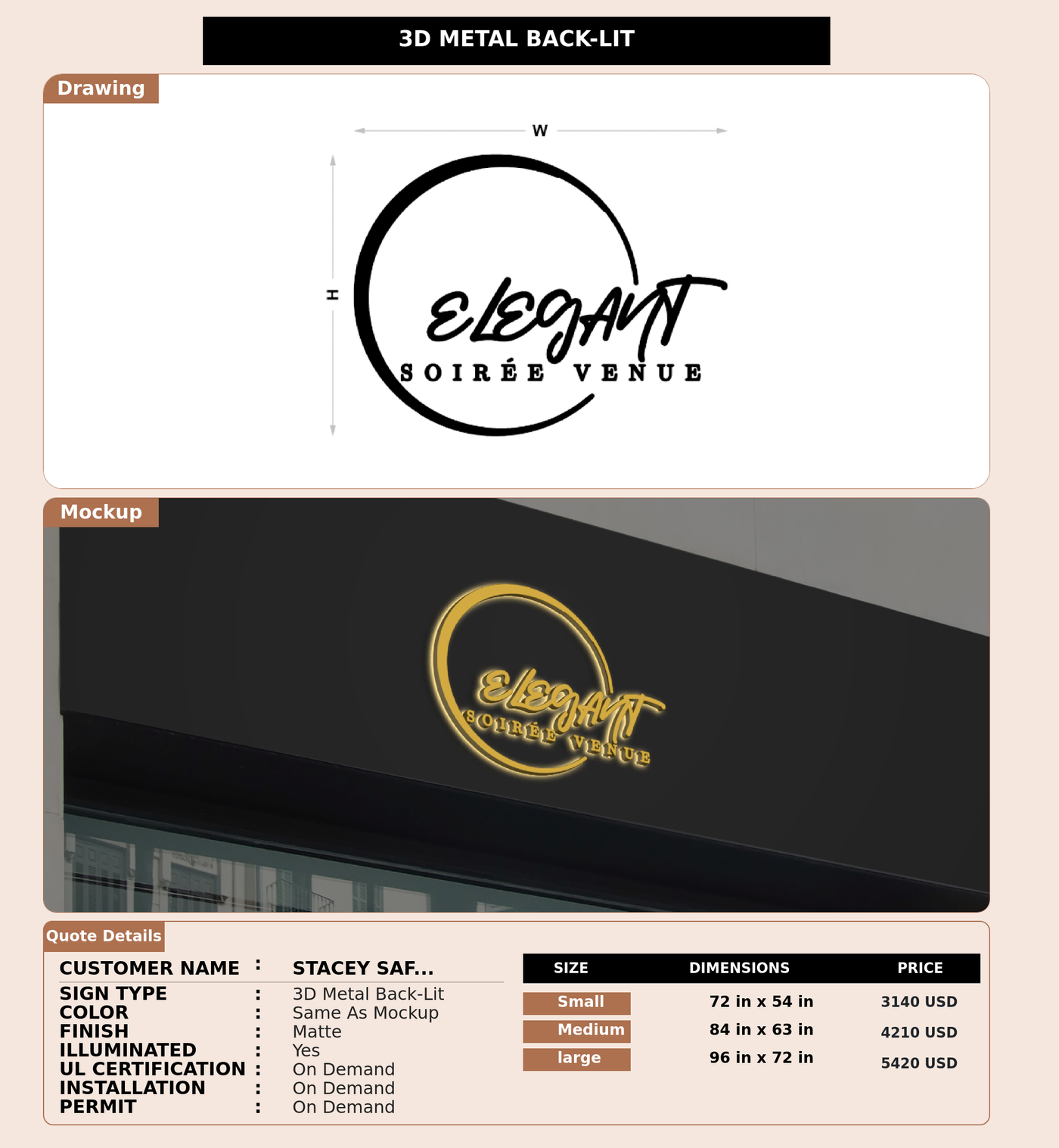 CUSTOM MOCKUP SIGN FOR Stacey safeus
