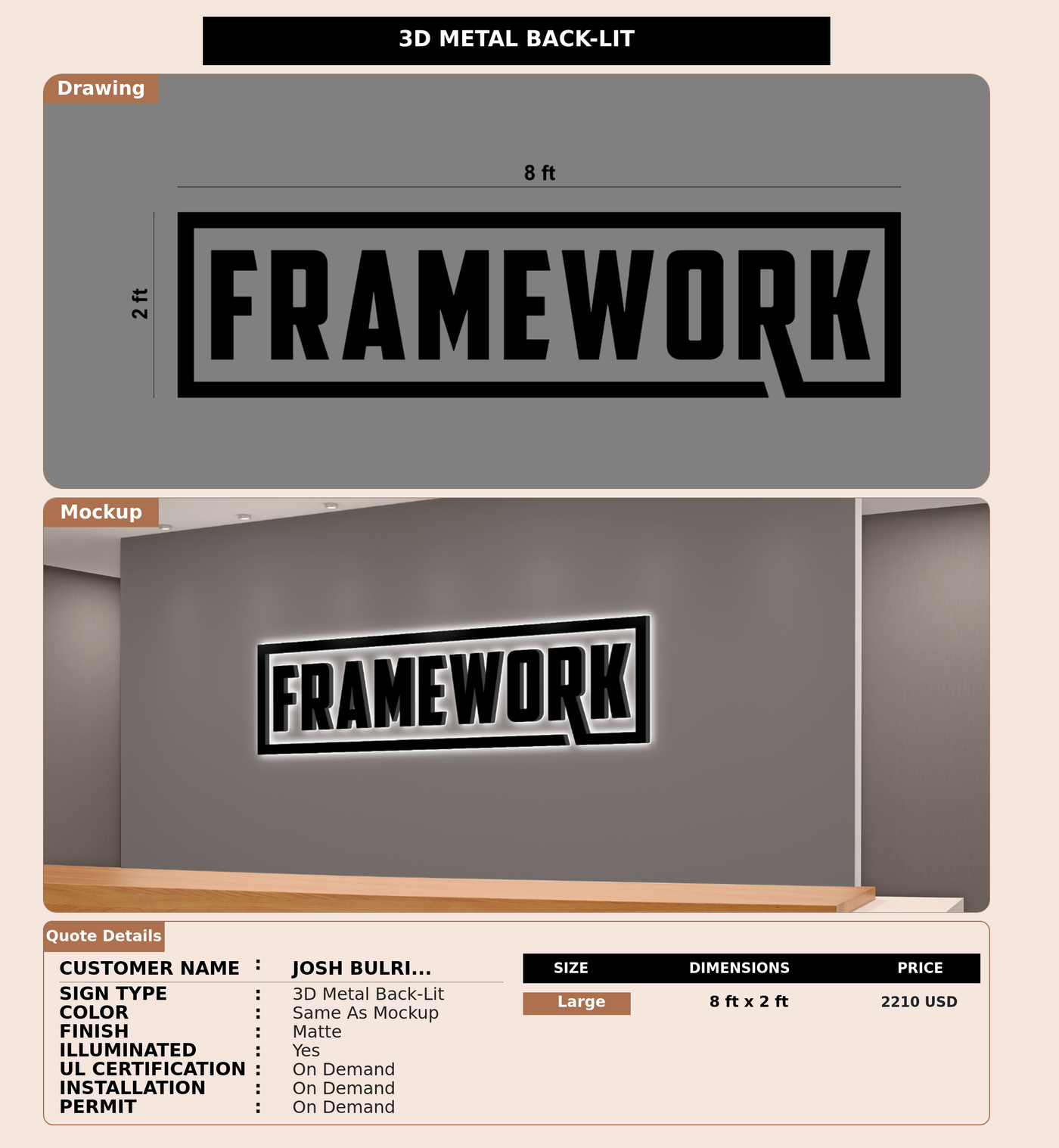 CUSTOM MOCKUP SIGN FOR Josh Bulrice