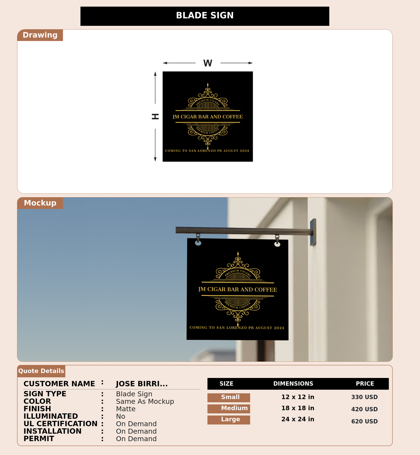 CUSTOM MOCKUP SIGN FOR Jose Birriel