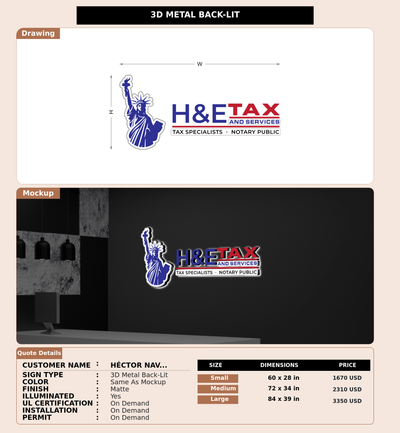 CUSTOM MOCKUP SIGN FOR Héctor Navarro