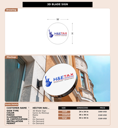 CUSTOM MOCKUP SIGN FOR Héctor Navarro