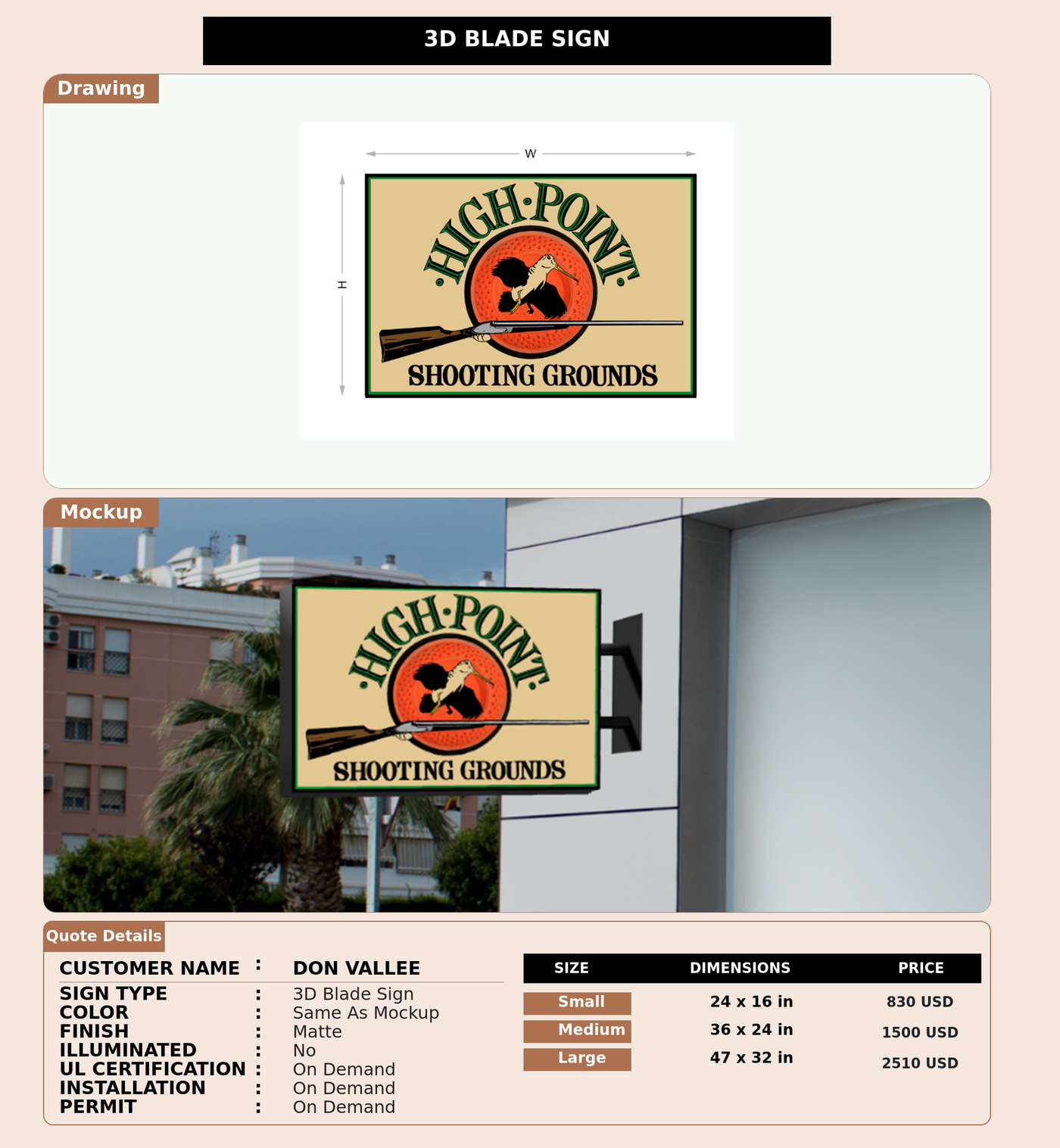 CUSTOM MOCKUP SIGN FOR Don Vallee