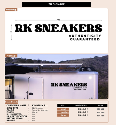 CUSTOM MOCKUP SIGN FOR Kimberly Ramirez