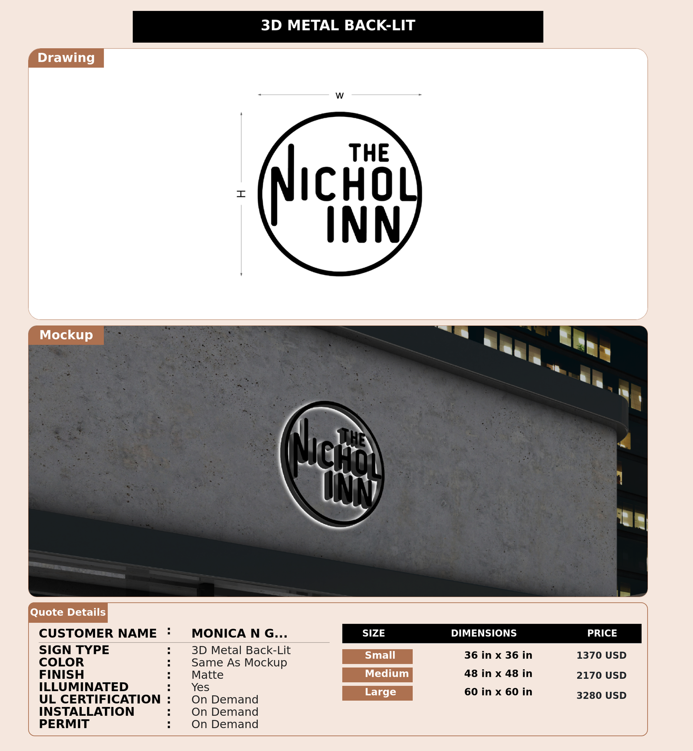 CUSTOM MOCKUP SIGN FOR Monica N Gean