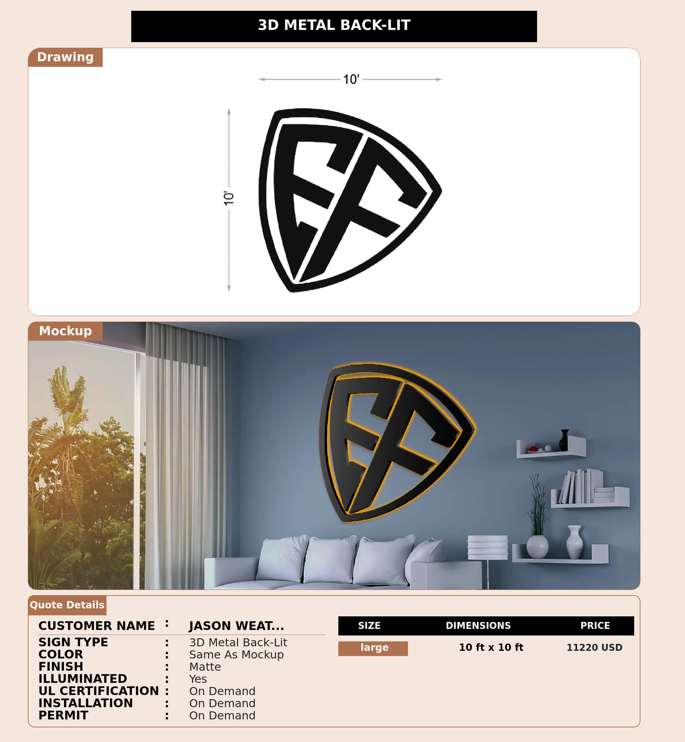 CUSTOM MOCKUP SIGN FOR Jason Weatherford