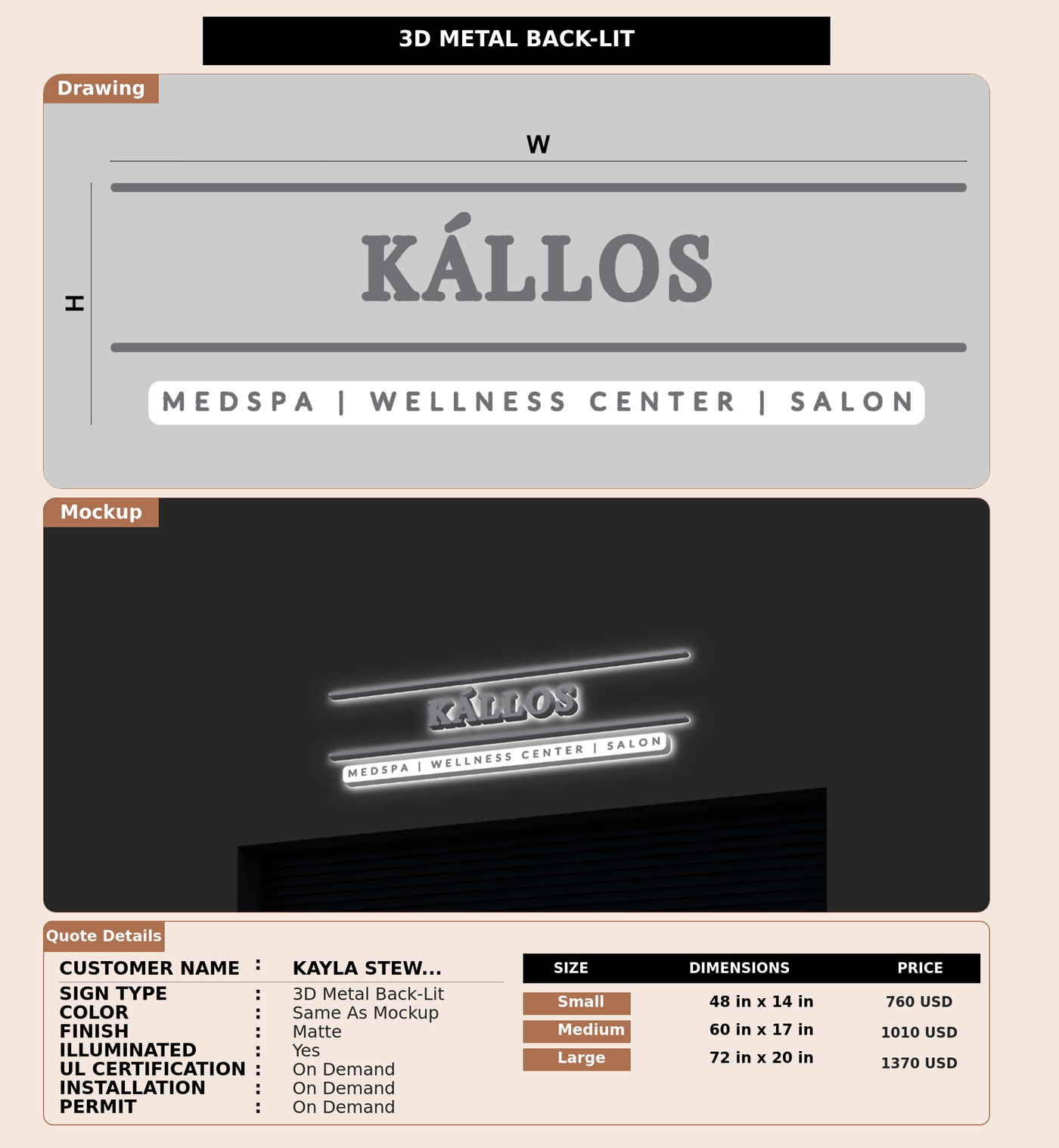 CUSTOM MOCKUP SIGN FOR Kayla Stewart Boyd