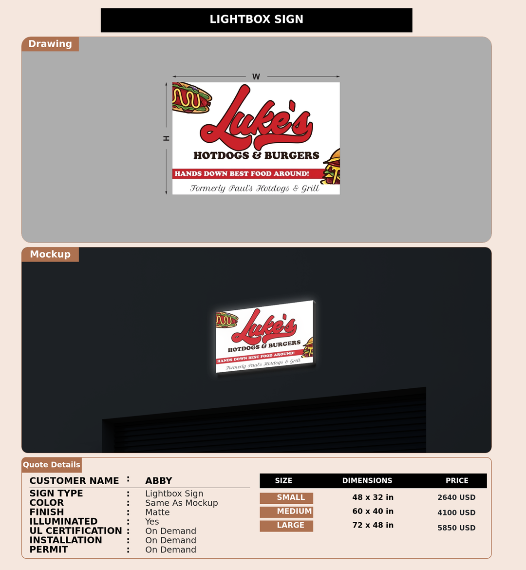 CUSTOM MOCKUP SIGN FOR Abby