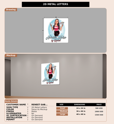 CUSTOM MOCKUP SIGN FOR Reneet Gaber
