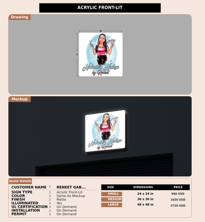 CUSTOM MOCKUP SIGN FOR Reneet Gaber