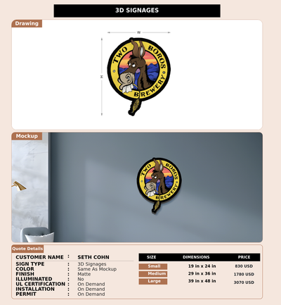 CUSTOM MOCKUP SIGN FOR Seth Cohn