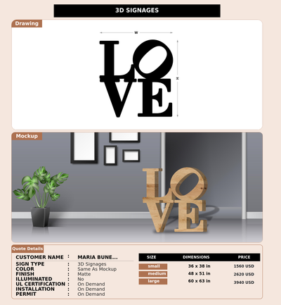 CUSTOM MOCKUP SIGN FOR Maria Bunel