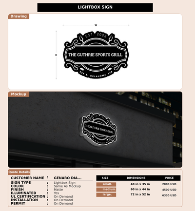 CUSTOM MOCKUP SIGN FOR Genaro Diaz