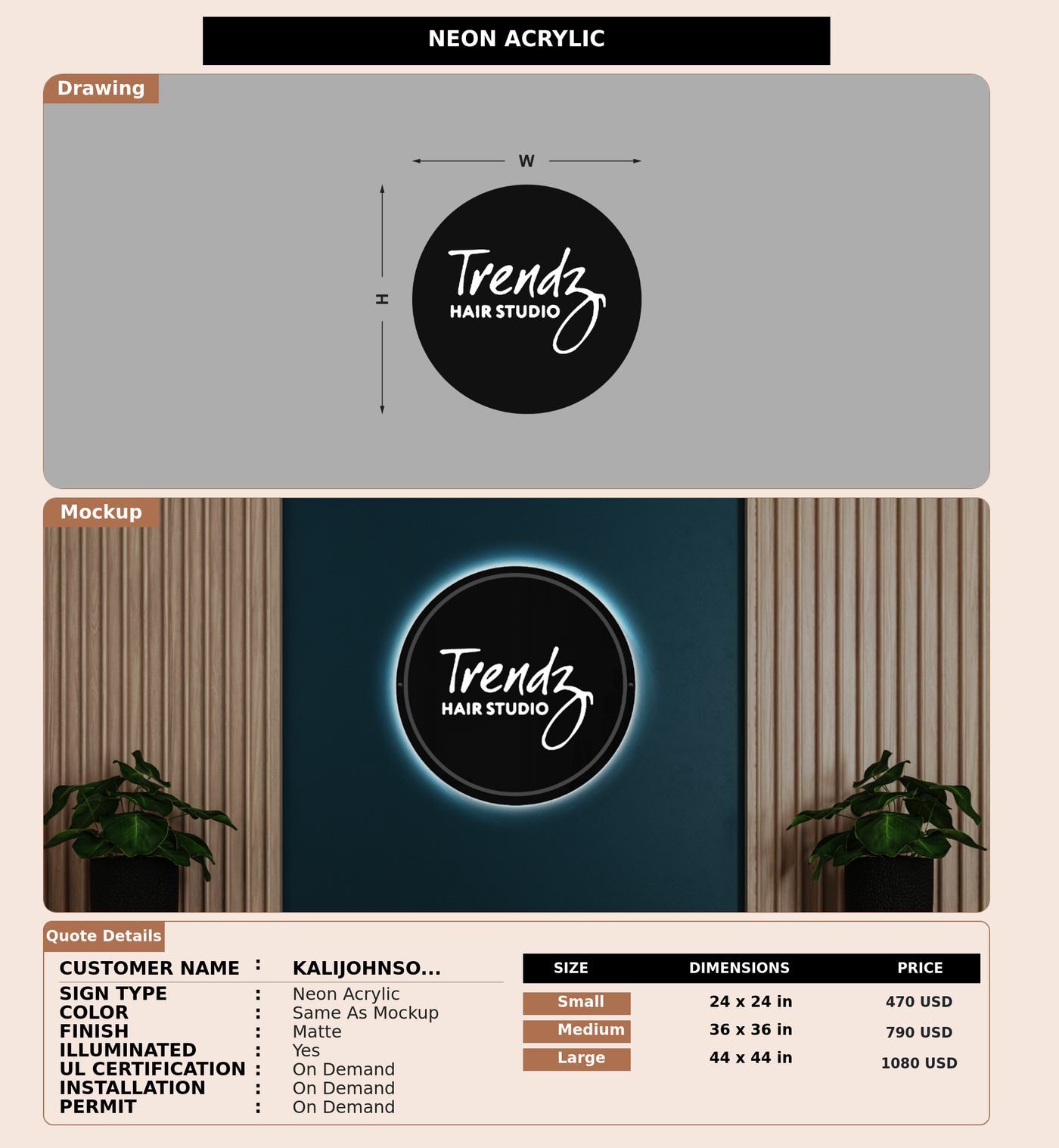 CUSTOM MOCKUP SIGN FOR Kalijohnson