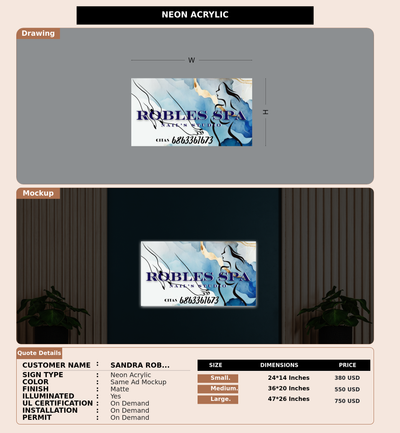 CUSTOM MOCKUP SIGN FOR Sandra Robles