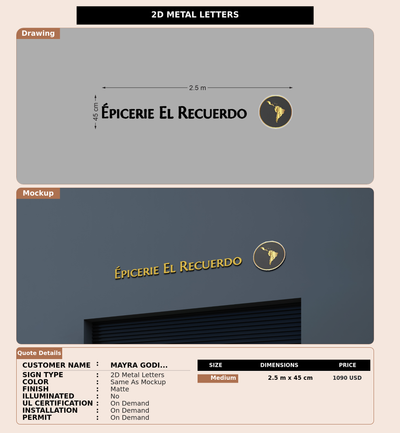 CUSTOM MOCKUP SIGN FOR Mayra Godinez