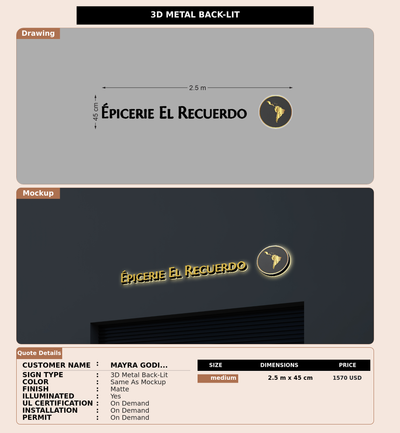CUSTOM MOCKUP SIGN FOR Mayra Godinez
