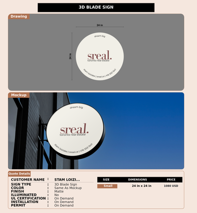CUSTOM MOCKUP SIGN FOR Stam Loizides