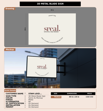 CUSTOM MOCKUP SIGN FOR Stam Loizides