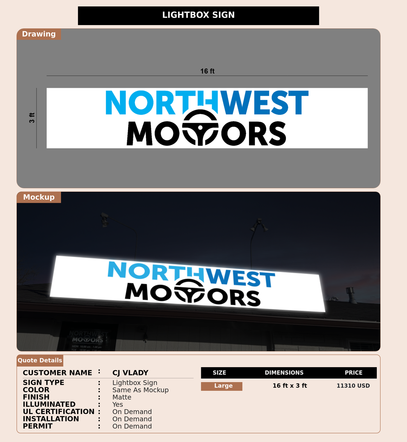 CUSTOM MOCKUP SIGN FOR CJ Vlady