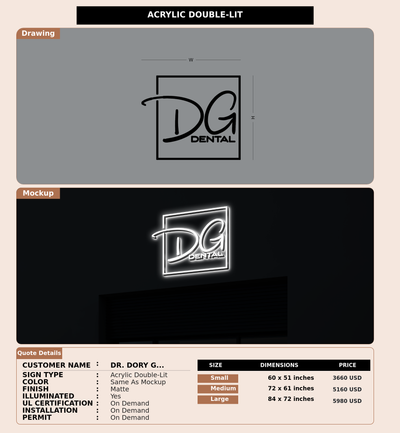 CUSTOM MOCKUP SIGN FOR Dr. Dory Green