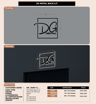 CUSTOM MOCKUP SIGN FOR Dr. Dory Green