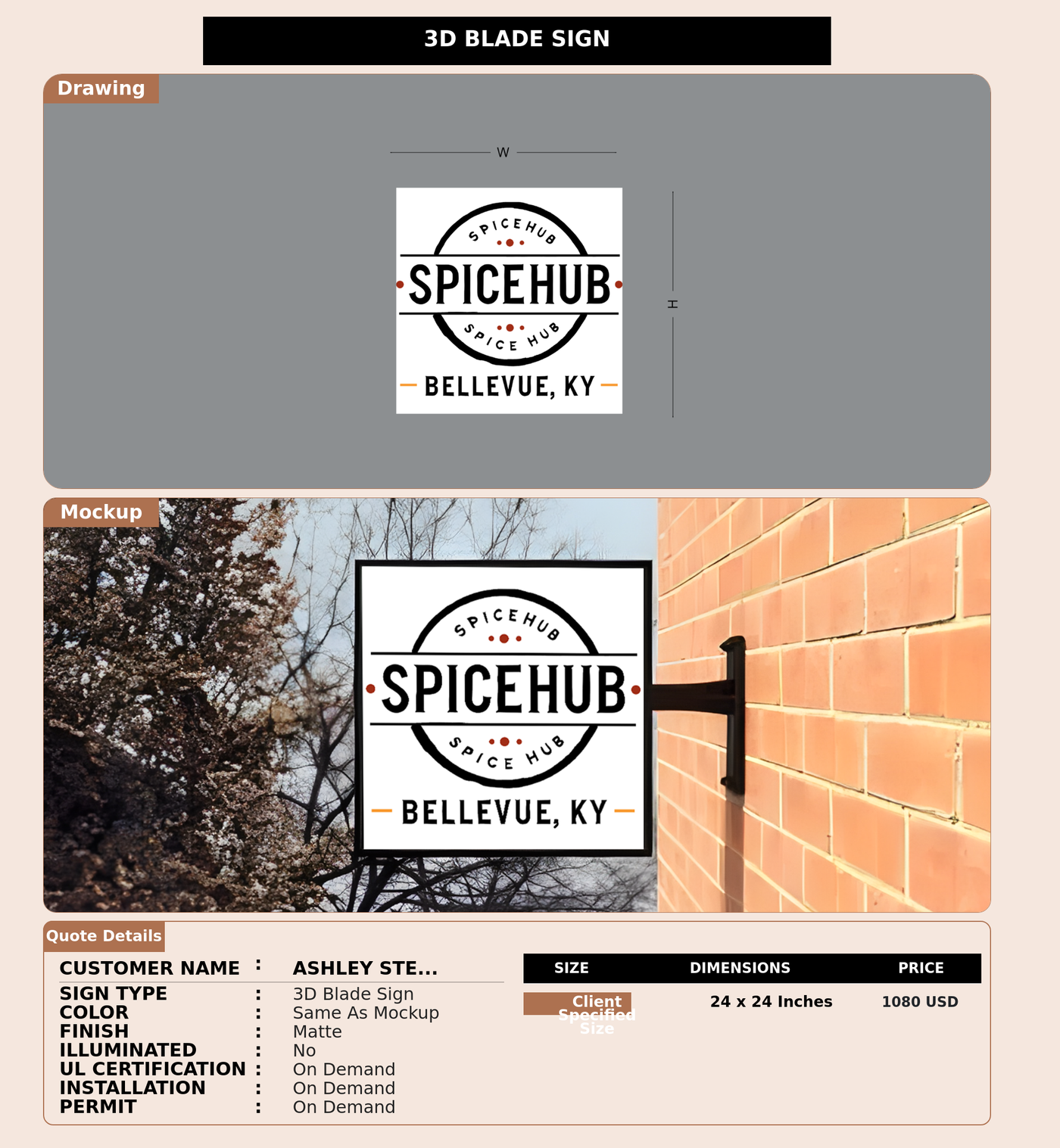 CUSTOM MOCKUP SIGN FOR Ashley Stewart