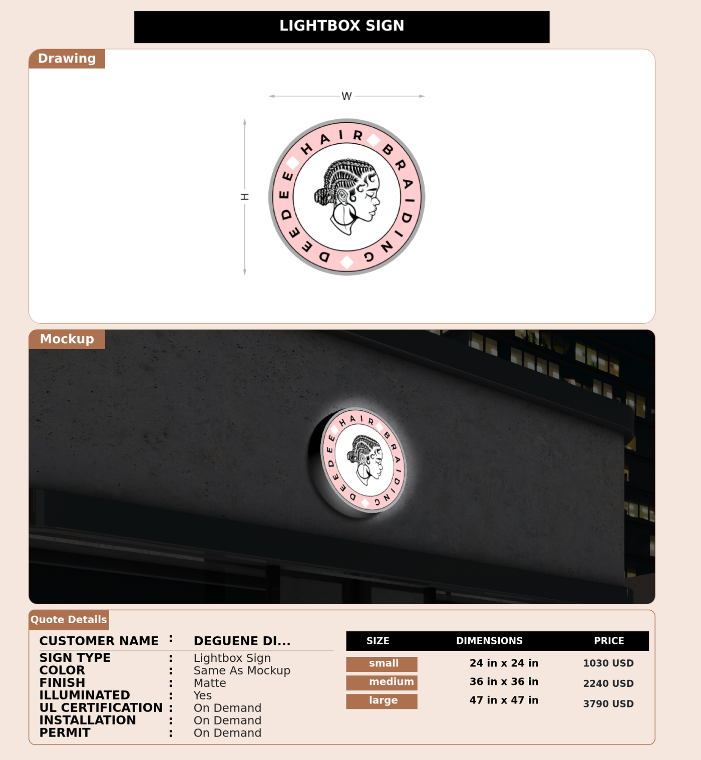CUSTOM MOCKUP SIGN FOR Deguene Diakhate