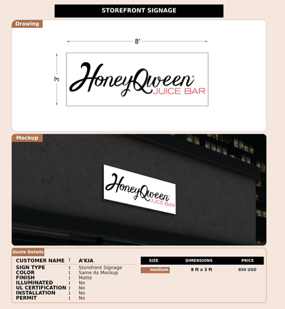 CUSTOM MOCKUP SIGN FOR A’kia