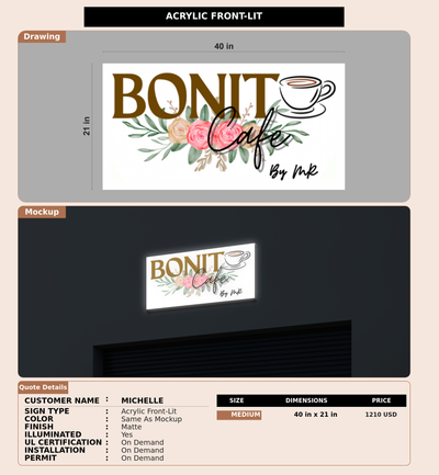 CUSTOM MOCKUP SIGN FOR MICHELLE