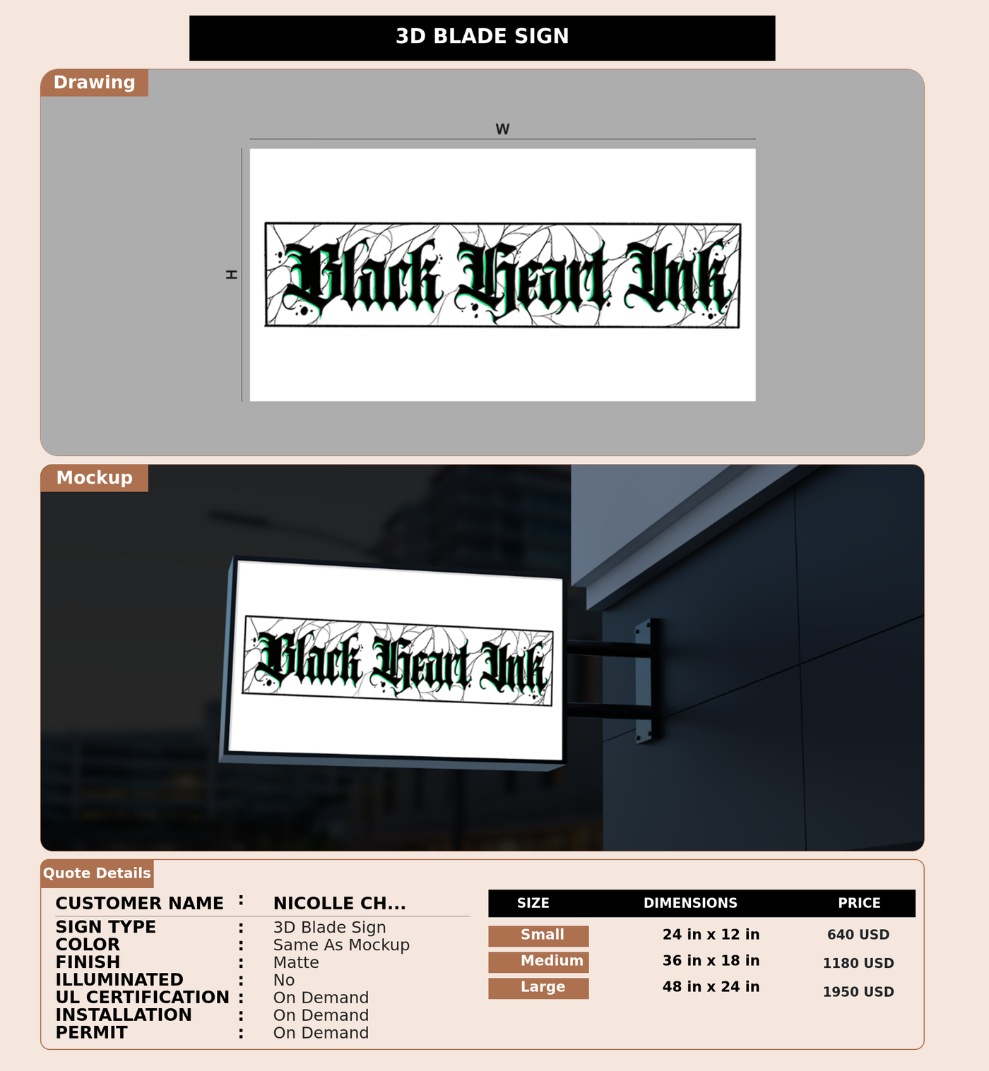 CUSTOM MOCKUP SIGN FOR Nicolle Chapman
