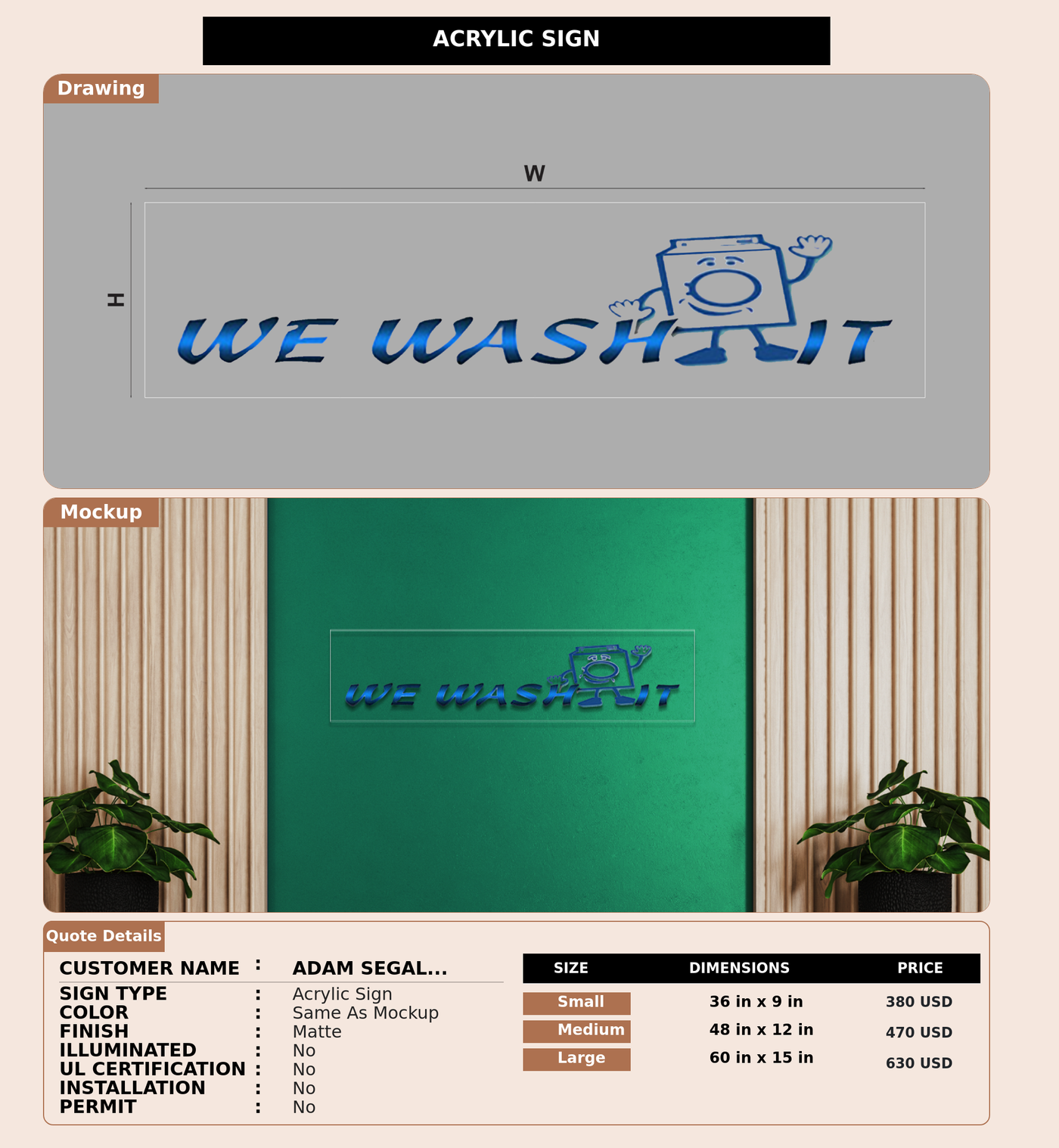 CUSTOM MOCKUP SIGN FOR Adam Segalow
