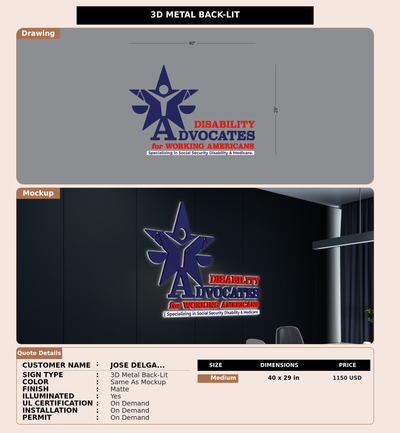 CUSTOM MOCKUP SIGN FOR Jose Delgado