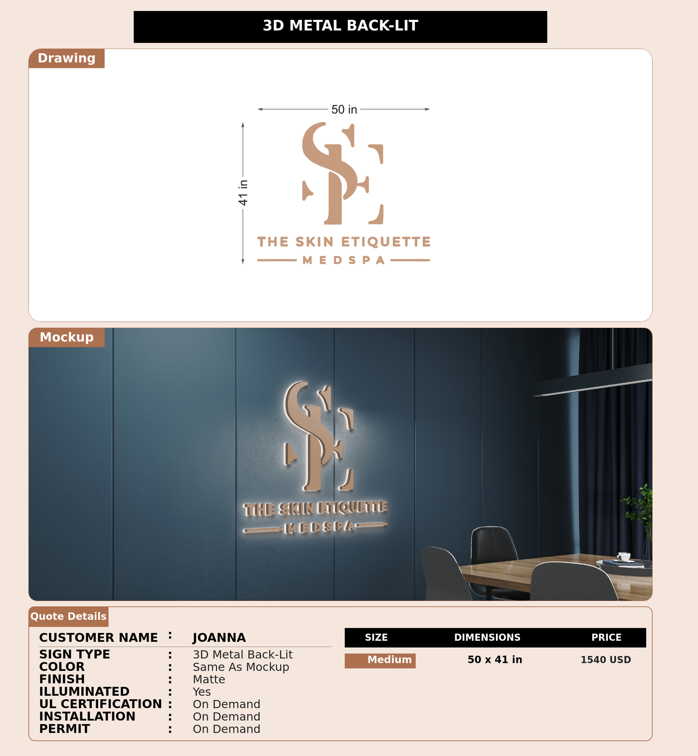 CUSTOM MOCKUP SIGN FOR Joanna