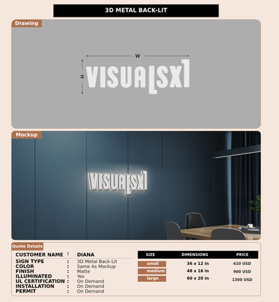 CUSTOM MOCKUP SIGN FOR Diana