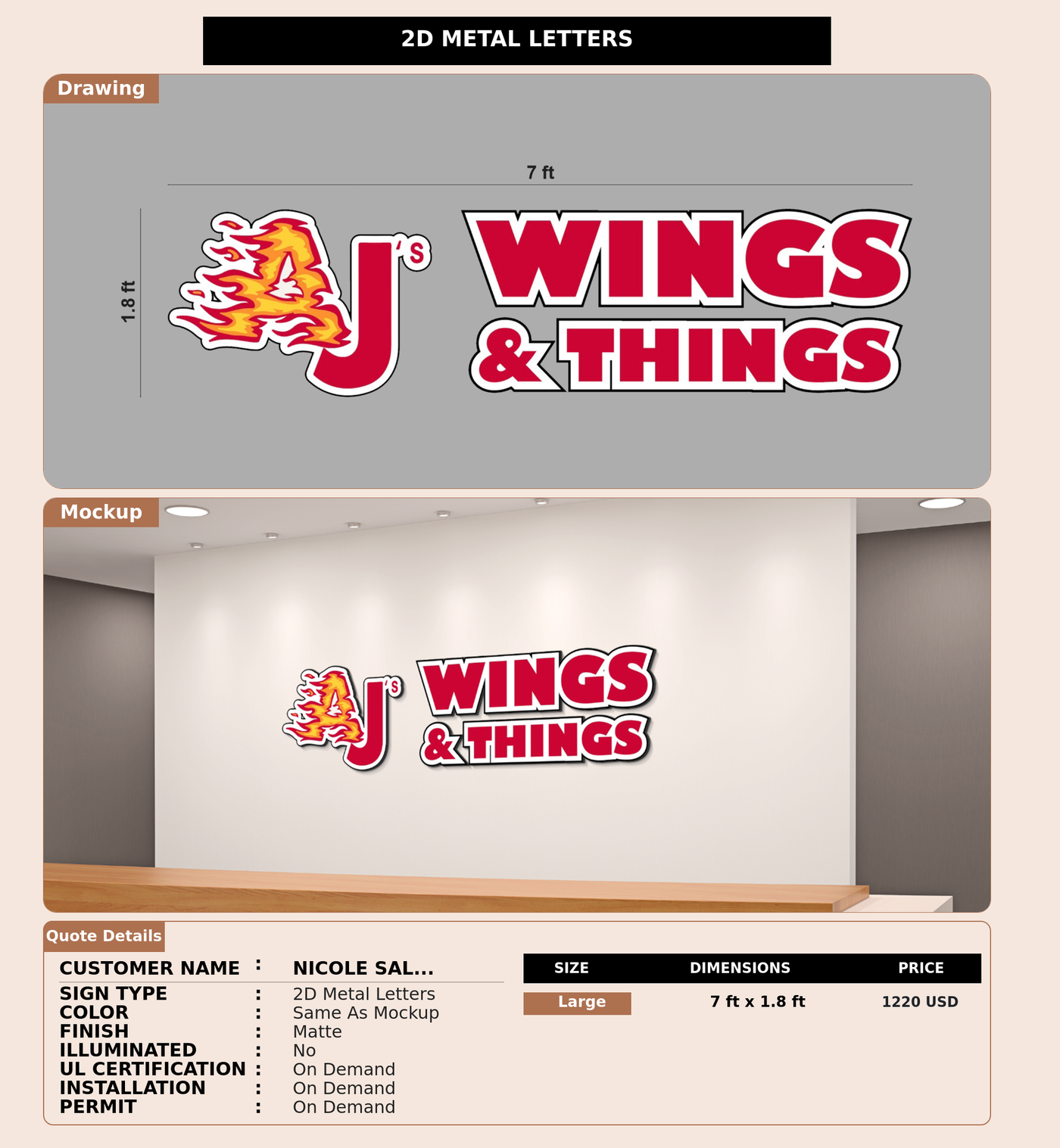 CUSTOM MOCKUP SIGN FOR Nicole Salaam