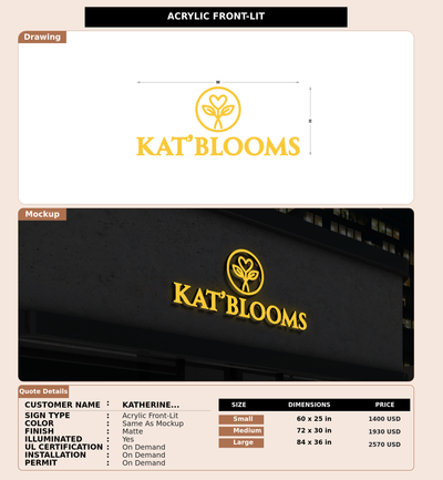 CUSTOM MOCKUP SIGN FOR Katherine Garden