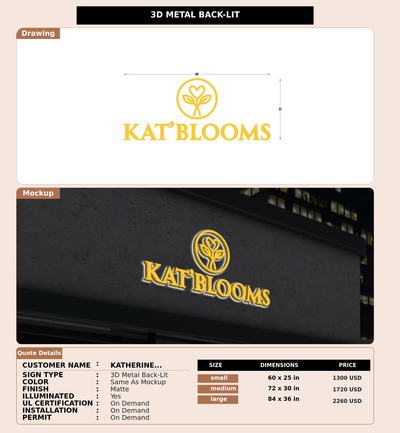CUSTOM MOCKUP SIGN FOR Katherine Garden