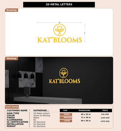 CUSTOM MOCKUP SIGN FOR Katherine Garden