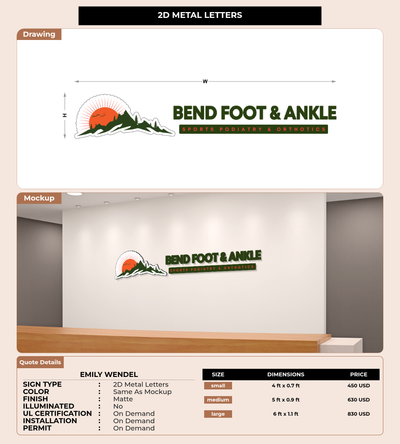 CUSTOM MOCKUP SIGN FOR Emily Wendel